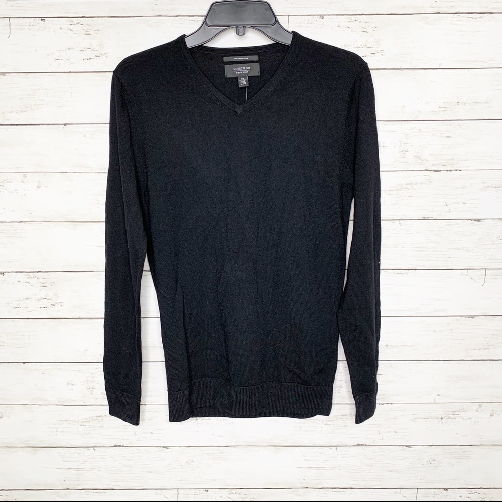 NWT Nordstrom Men’s V-Neck Merino Wool Sweater - Picture 3 of 8